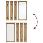 vidaXL Porte-manteau mural chêne artisanal 84 x 10 x 80 cm