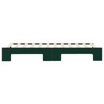 vidaXL Lit de jour avec gigogne sans matelas vert foncé 80x200 cm