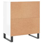 vidaXL Buffets 2 Pièces blanc brillant bois d'ingénierie