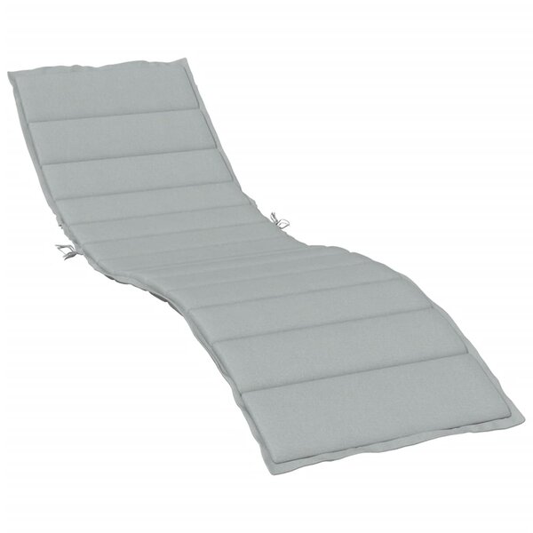 vidaXL Coussin de chaise longue gris clair mélangé 200x60x4 cm tissu