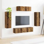 vidaXL Meuble TV 5 Pièces Bois ancien