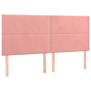 vidaXL Tête de lit Rose 180x5x118/128 cm Velours