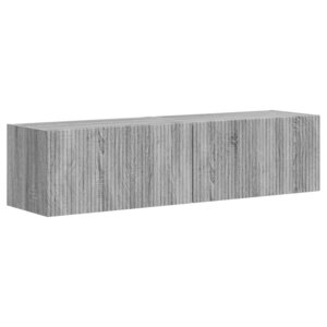 vidaXL Meuble TV mural 2 Pièces Gris Sonoma 60 x 31 x 29.5 cm