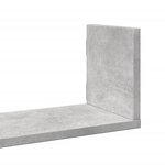 vidaXL Étagères murales 3 Pièces gris béton 80x18x18 cm bois d'ingénierie