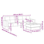 vidaXL Canapé-lit à 2 places avec repose-pied patchwork tissu