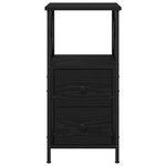 Table de chevet vidaXL Noir Chêne 34x35 5x70 cm en bois aggloméré