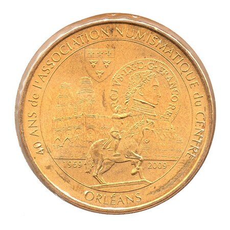 Mini médaille monnaie de paris 2009 - association numismatique du centre d’orléans