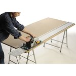 Wolfcraft ensemble d'extension de rail de guidage aluminium 115x22 cm