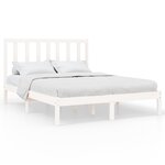 vidaXL Cadre de lit Blanc Bois massif 120x200 cm