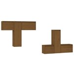 vidaXL Meubles TV 6 Pièces Marron miel Bois massif de pin