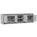vidaXL Meuble TV avec LED sonoma gris 180x34x50 cm bois d'ingénierie