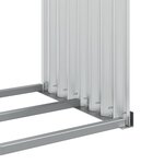 vidaXL Porte-bûches argenté 120x45x210 cm acier galvanisé