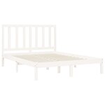 vidaXL Cadre de lit Blanc Bois massif 120x200 cm