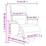vidaXL Fauteuil inclinable de massage repose-pieds marron similicuir