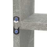 vidaXL Étagère murale 8 compartiments Gris béton