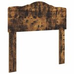vidaXL Tête de lit avec tête de lit Chêne fumé 90 cm Bois d'ingénierie