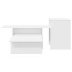 vidaXL Table console Blanc 91 5 x 35 x 38 5 cm Bois d'ingénierie
