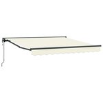 vidaXL Cadre d'auvent Crème 350 x 250 cm Polyester avec revêtement PU