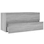 vidaXL Armoire d'évier Sonoma gris 100x38 5x45 cm Bois d'ingénierie