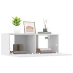 vidaXL Meubles TV 2 Pièces blanc 80x30x30 cm bois d'ingénierie