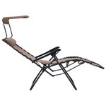 vidaXL Chaises pliables de terrasse lot de 2 Textilène Taupe