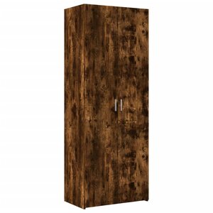 vidaXL Buffet haut chêne fumé 70x42 5x185 cm bois d'ingénierie