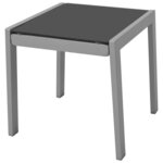 vidaXL Chaises longues avec table Aluminium Noir