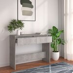 vidaXL Table console gris béton 100x35x76 5 cm bois d'ingénierie