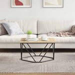 vidaXL Table basse Chêne sonoma 80 x 80 x 45 cm