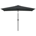 vidaXL Parasol d'extérieur avec mât en métal 300x200 cm anthracite