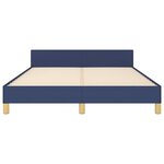 vidaXL Cadre de lit avec tête de lit sans matelas bleu 140x200cm tissu