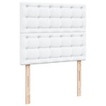 vidaXL Cadre de lit ottoman avec matelas blanc 120x190 cm similicuir