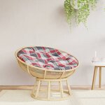 vidaXL Coussin rond motif à carreaux rouge Ø 100 x11 cm tissu oxford
