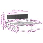 vidaXL Cadre de lit avec rangement et tête de lit 2 pc
