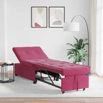 vidaXL Canapé-lit Rouge bordeaux 67 x 194 x 38 cm Velours