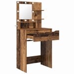 vidaXL Tables de maquillage pour chambre avec tiroir Bois Ancien
