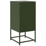 vidaXL Tables de chevet 2 Pièces vert olive 36x39x78 cm acier