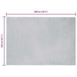 vidaXL Tapis en Fourrure Synthétique de Lapin Gris 140 x 200 cm
