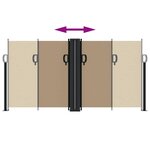 vidaXL Auvent latéral rétractable taupe 120x600 cm