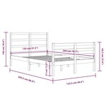 vidaXL Cadre de lit Bois de pin massif 120x200 cm