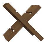 vidaXL Porte-bûches Marron miel 47x39 5x48 cm Bois massif de pin