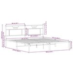 vidaXL Cadre de lit sans matelas chêne sonoma 183x213 cm