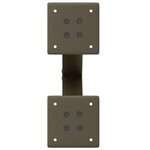 vidaXL Pieds de table basse en forme de X 2 pièces acier naturel 38 x (42-43) cm