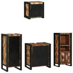 vidaXL Ensemble de mobilier de salle de bain avec étagère 4 Pièces