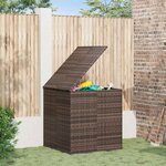 vidaXL Boîte à coussins de jardin Résine tressée 100x97 5x104cm Marron