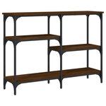 vidaXL Table console chêne marron 102x29x75 cm bois d'ingénierie