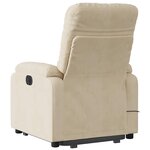 vidaXL Fauteuil inclinable de massage électrique crème