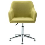 vidaXL Chaises pivotantes à manger lot de 2 vert tissu