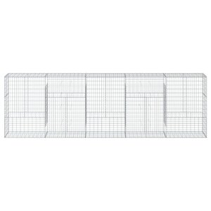vidaXL Panier gabion avec couvercle 500x50x150 cm fer galvanisé