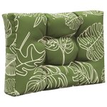 vidaXL Coussin de canapé d'extérieur 3 Pièces Modèle feuille Polyester